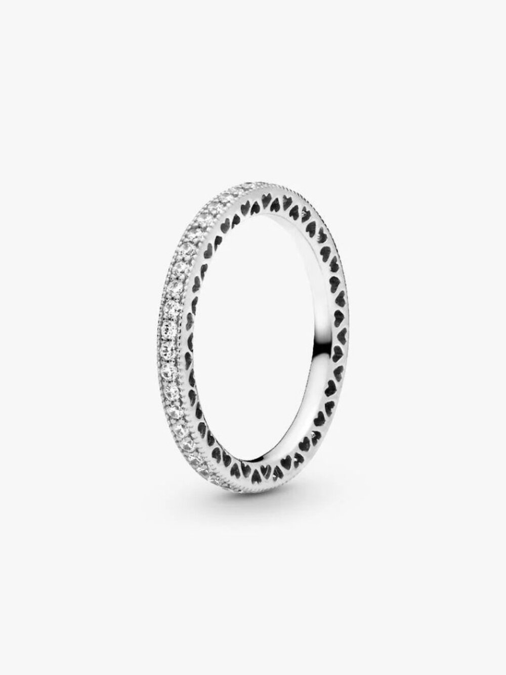 Pandora Sparkle and Hearts Ring size7